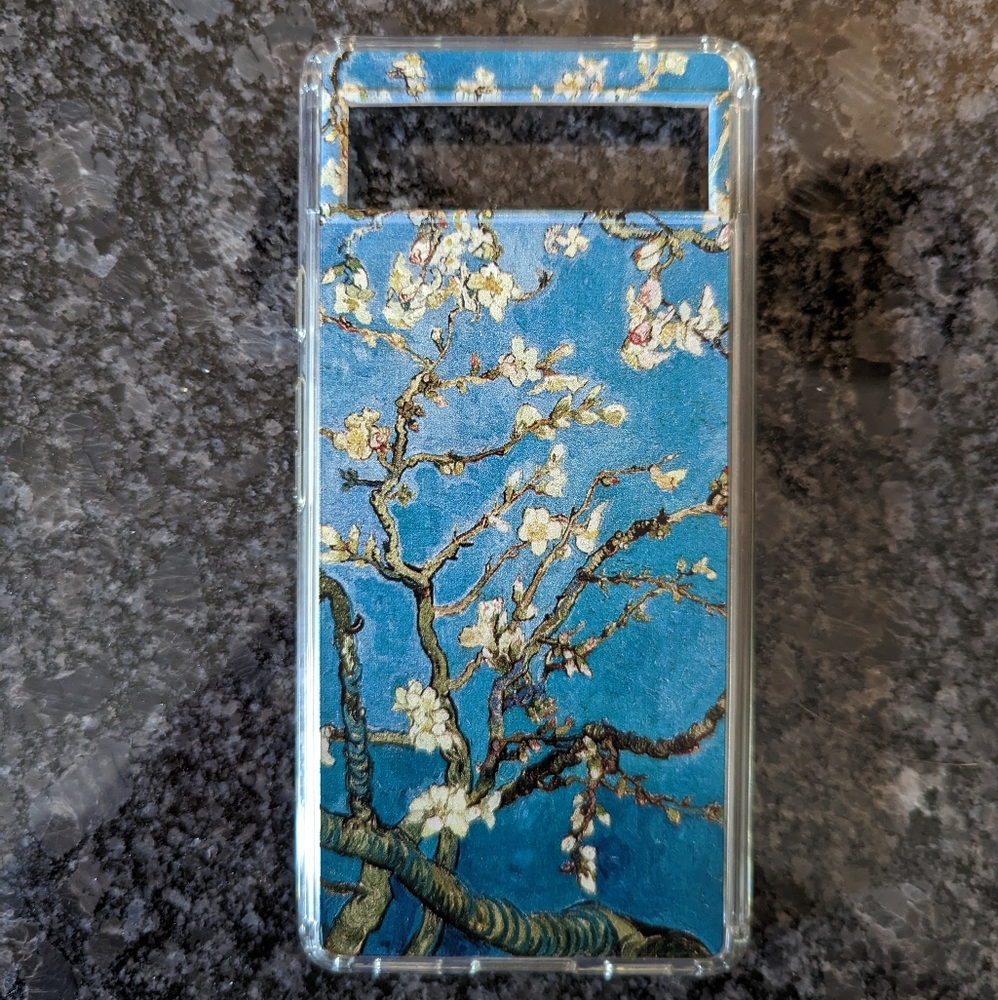 Transparent Clear Cover for Google Pixel 6a - Almond Blossom